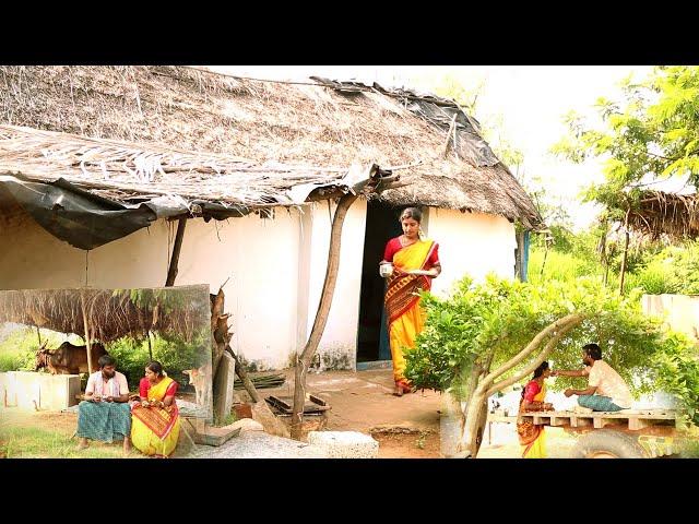 Pachimirchi Pappu, Kakarakaya Fry, White Rice || Dal, Bitter Gourd Fry | Traditional Village Cooking