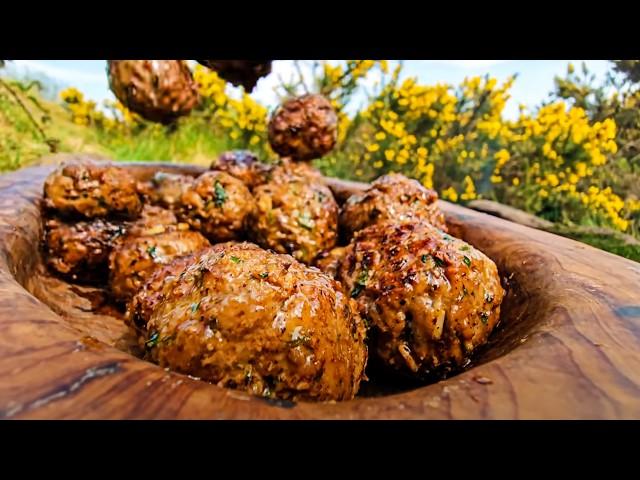 The Best Way to Make Italian Meatballs (You’ve NEVER Seen This Before) | ASMR Outdoor Cooking