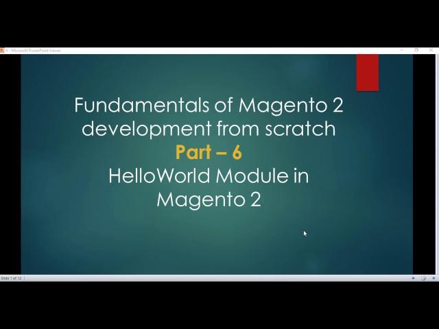 Part 6 How to create a custom module in magento 2  from scratch