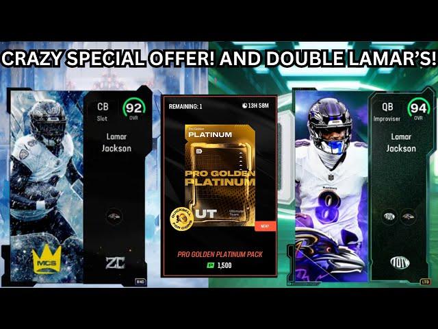 NEW PRO GOLDEN PLATINIM PACK! and Double Lamar Jacksons !!