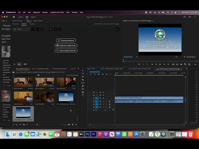 12  How to transcribe sequences in Premiere Pro