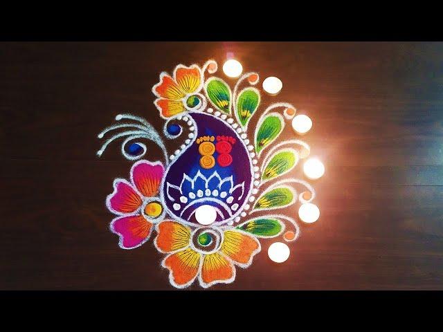 beautiful & attractive rangoli design for diwali | creative diwali muggulu | diwali rangoli |