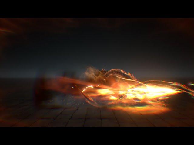 UE4 VFX - The real dragon breaks the empty flash