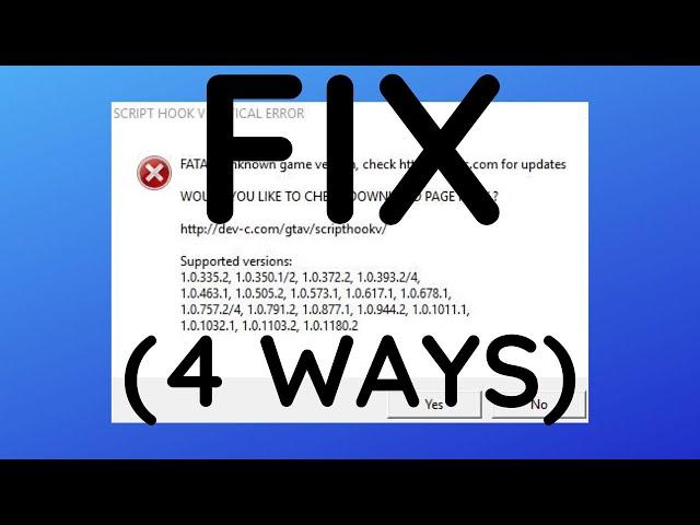 GTA 5 - How To Fix Script Hook V Critical Error (4 ways)