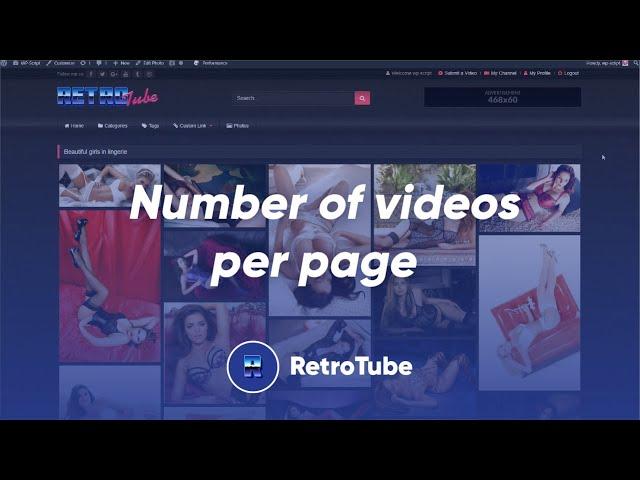 Number of videos per page