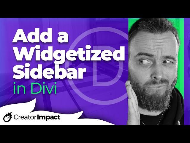 DIVI TUTORIAL: Add a WP Widget Sidebar / Sticky Sidebar