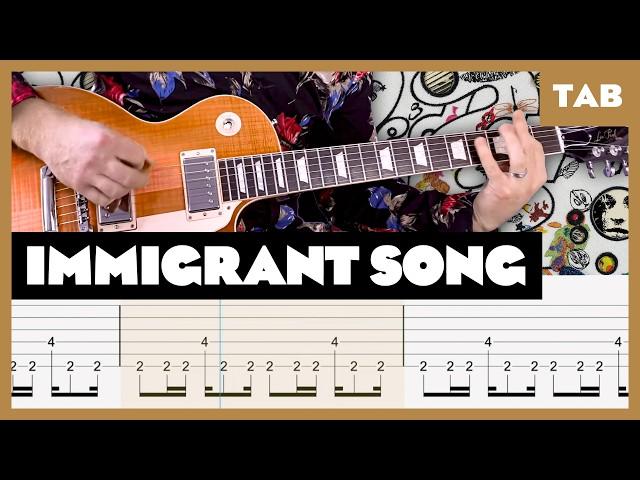 Led Zeppelin - Immigrant Song - Guitar Tab | Lesson | Cover | Tutorial