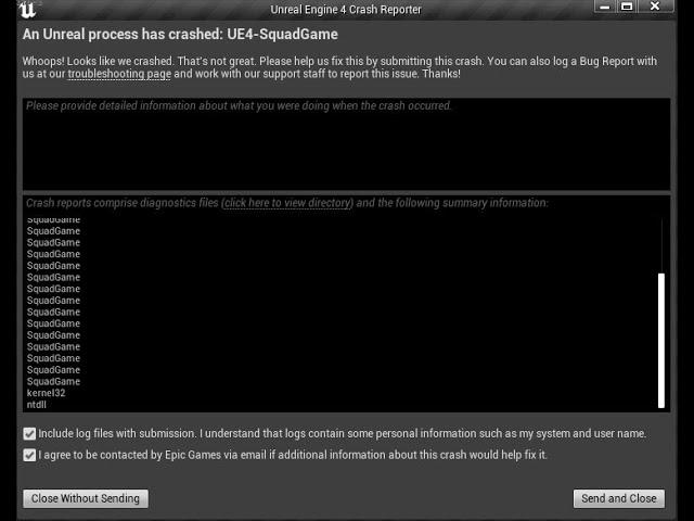 SQUAD ГАЙД ЕСЛИ КРАШИТ И ВЫЛЕТАЕТ ИГРА. Ошибка и краш Unreal Engine 4.