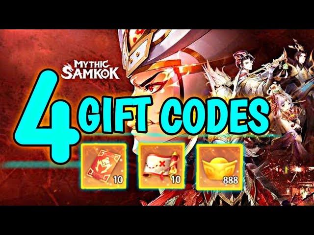 4 GIFT CODES - Mythic Samkok