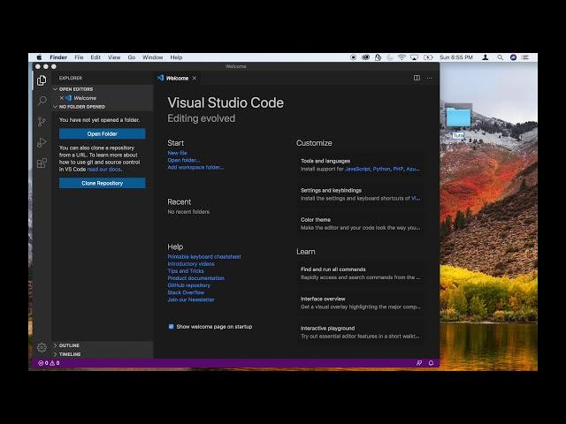 HOW TO INSTALL VISUAL STUDIO CODE ON MAC AND HELLO WORLD IN C!