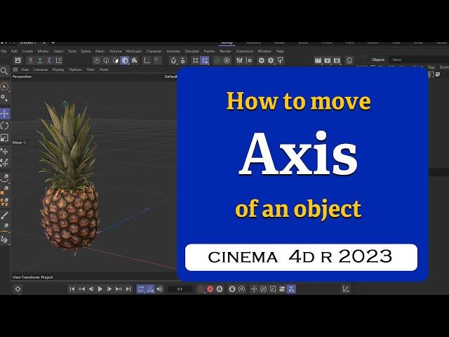 How to move the axis of an object in Cinema 4D 2023  @MaxonVFX