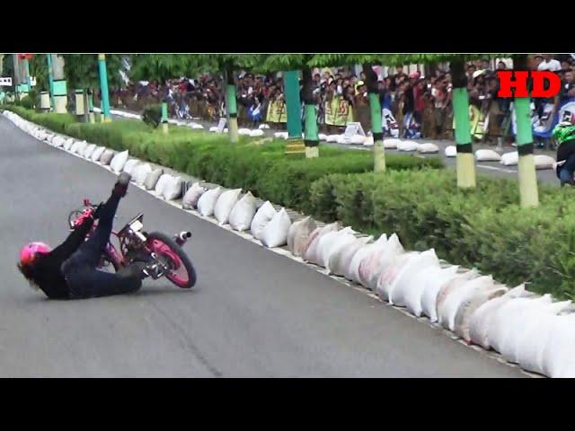 Detik detik Joki Cewek NADINE  DA JATUH Drag Bike Slawi