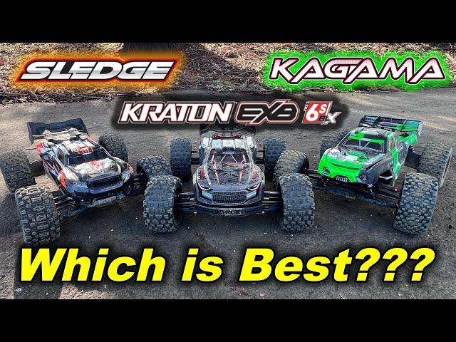 6S RC Monster Truck Review - Best RC Monster Truck - Arrma Kraton EXB/Corally Kagama/Traxxas Sledge