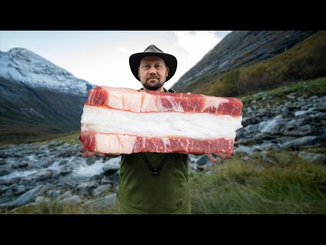 The world's first steak milk-slice - ASMR Outdoor cooking