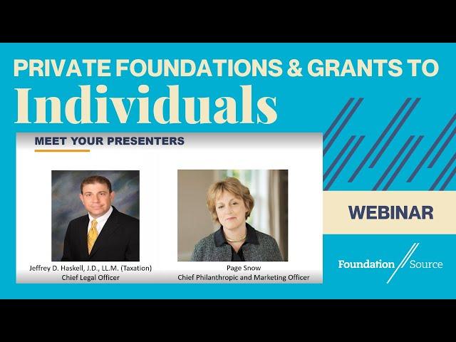 How Private Foundations Can Provide Emergency Grants to Individuals | Webinar