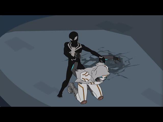 Spider-Man/Venom unleashes his rage on a supervillain #marvelanimation #spiderman #marvelcartoon