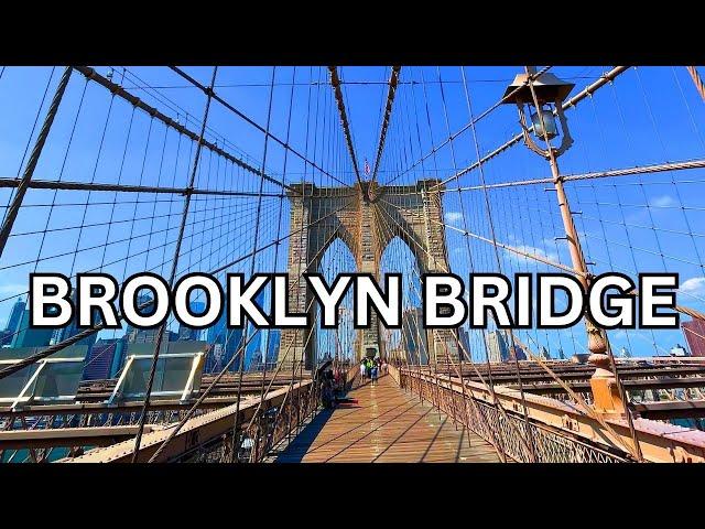 WALKING THE BROOKLYN BRIDGE - New York City Walking Tour | 4K