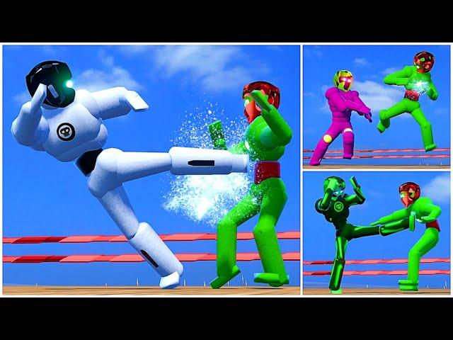 Super NPC Kick fighting the Smart AI! (with Active Ragdoll Physics) - Overgrowth Mods Gameplay #2