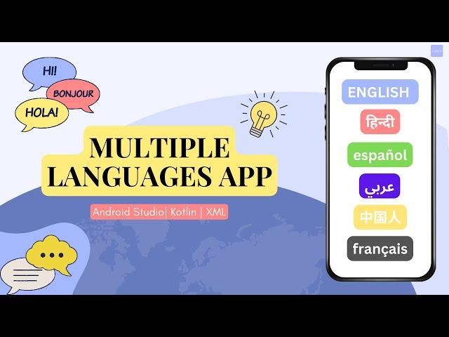 Multi-Lingual App in Android Studio using Kotlin | Multiple Languages in One App