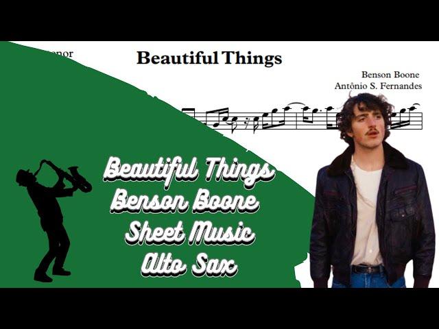 Beautiful Things - Benson Boone [SheetMusic] Alto Sax PlayAlong