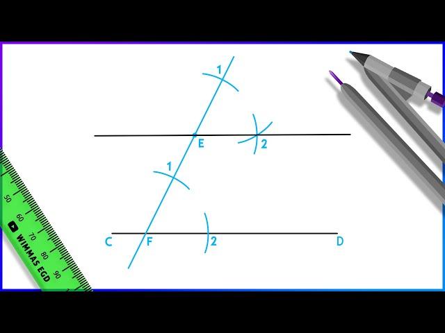 How to draw a Parallel line through a point.