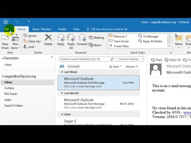 How to create pst file in Outlook