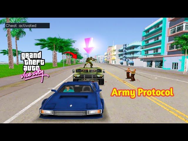 GTA Vice City Army VIP Protocol Cheat Code | Army Guard Mod | Faizan Gaming