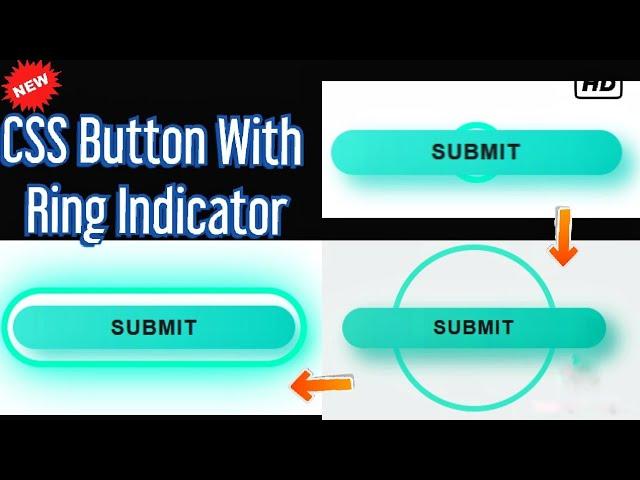 Pure CSS Button With Ring Indicator :Tech Time  #cssbutton #htmltutorial