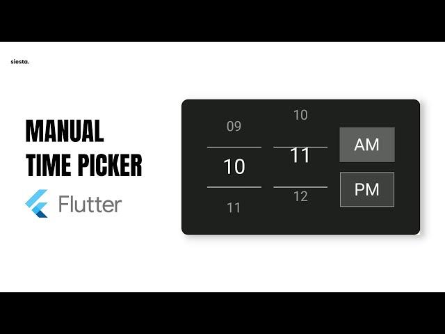 How to manual time picker with flutter #fluttertutorial