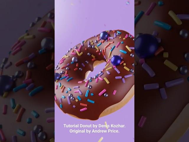 The donut is made from a tutorial by Denis Kozhar. The original author is Andrew Price.