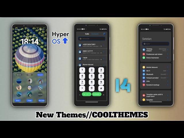 Tema Miui 14 Rasa HyperOs !! 2 Tema Xiaomi Terbaru Tembus Aplikasi || New Lock screen Style