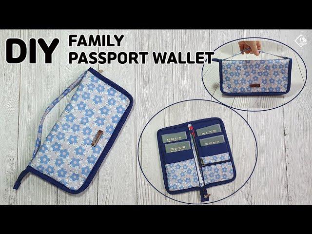 DIY FAMILY PASSPORT WALLET/ Travel Passport Holder / Zipper Pouch/ sewing [Tendersmile Handmade]