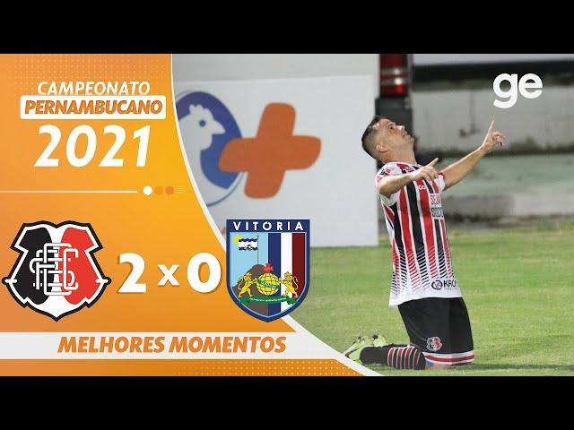 SANTA CRUZ 2 X 0 VITÓRIA-PE | MELHORES MOMENTOS | 1ª RODADA PERNAMBUCANO 2021 | ge.globo