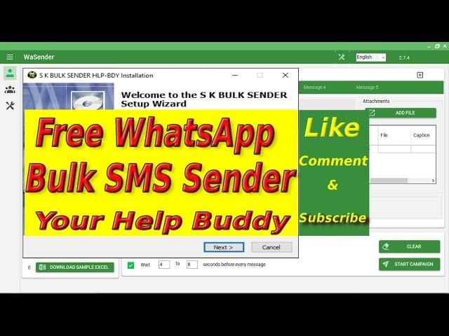 How To Send Free WhatsApp Auto Bulk messages || WhatsApp Marketing Software || Your Help Buddy