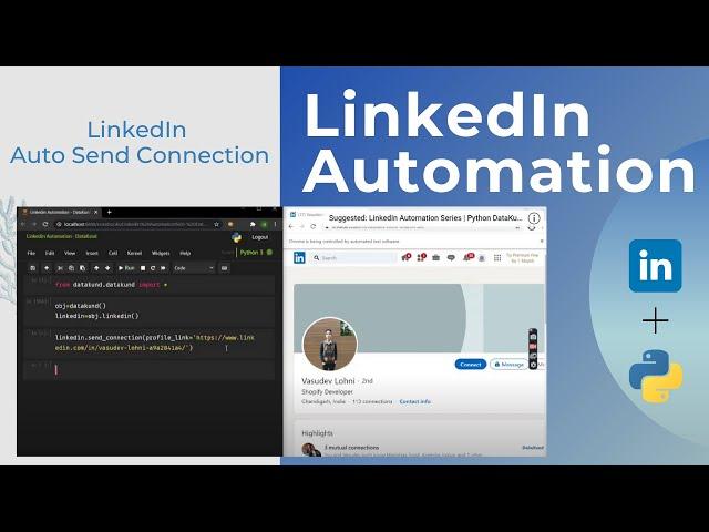 LinkedIn Auto Send Connection | LinkedIn Auto Invite | LinkedIn Automation - Python,DataKund