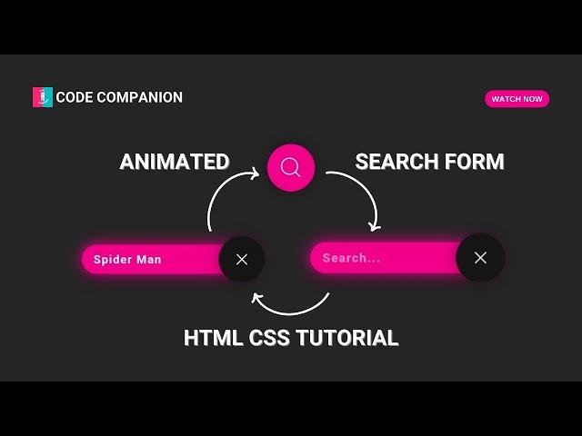 Animated Search Form HTML CSS Tutorial: How To Create An Awesome Search Bar In CSS