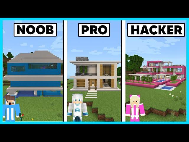 MIPAN & ZUZUZU Membuat Rumah Sesuai Warna Karakter! NOOB Vs PRO Vs HACKER! - Minecraft Survival