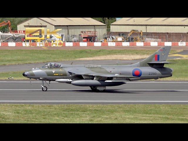 Hawker Hunter F58A from the Hunter Team ZZ190 arrival at RAF Fairford RIAT 2024 AirShow