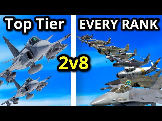 CAN 2 TOP TIERS BEAT 8 PLAYERS FROM EVERY RANK IN WAR THUNDER (Hardest Challenge ever!?)