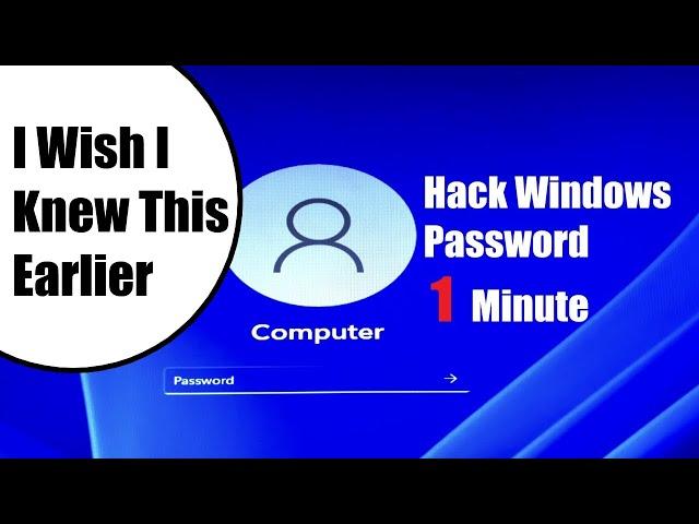 Reset Forgotten Windows Password 10 and 11 Under 1 Minute Without Software.