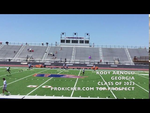 KODY ARNOLD - RAY GUY PROKICKER.COM TOP PROSPECT CAMP 2020 - KICKOFFS