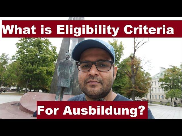 What is Eligibility Criteria or Requirements For Any Ausbildung Contract in Germany