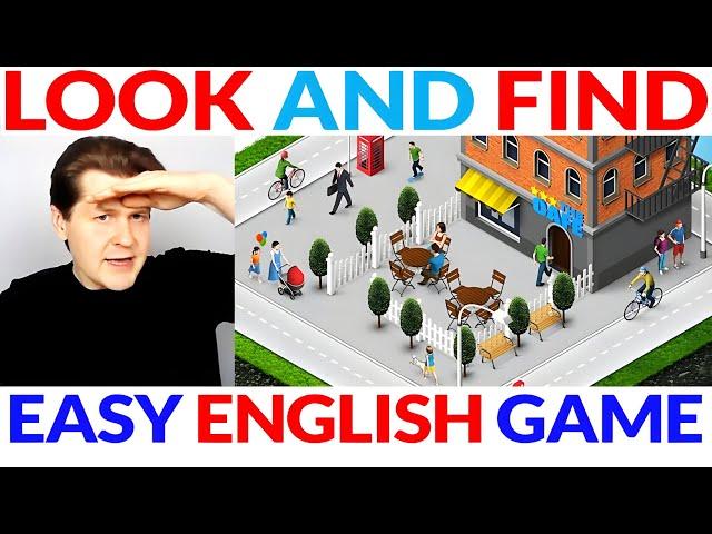 Easy English Game: Look and Find  English Comprehensible Input Beginner Lesson | Describing People