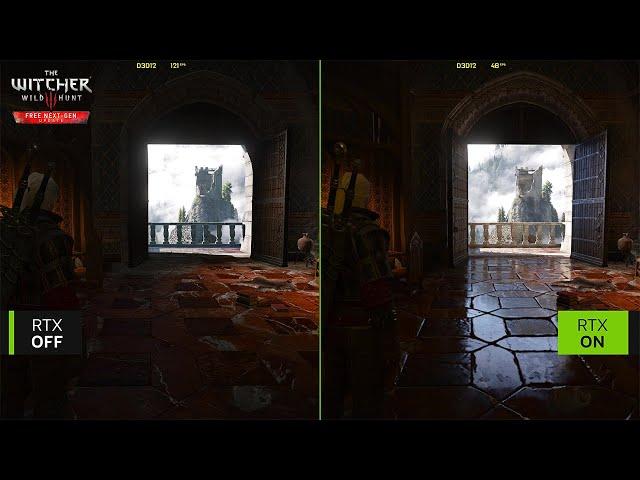 The Witcher 3 Next-Gen - RTX On vs Off | Graphics/Performance Comparison