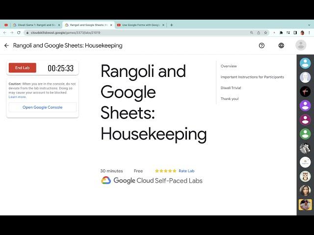 Rangoli and Google Sheets: Housekeeping || #qwiklabs || #CloudwaliDiwali