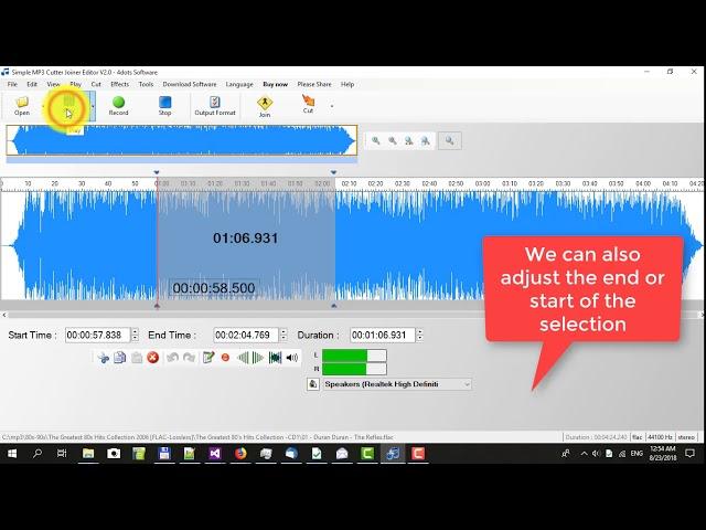 How to cut songs with Simple MP3 Cutter Joiner Editor