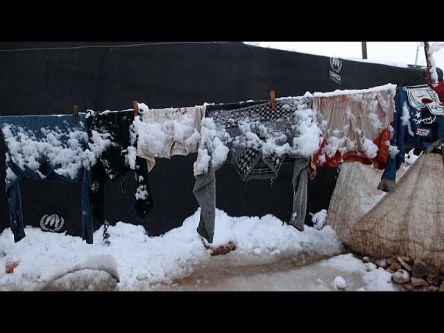 Syria: Snowstorm hits displaced people in Afrin.