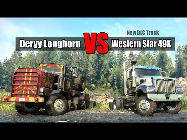 Snowrunner Western Star 49x vs Derry Longhorn 3194 | New Paid DLC truck