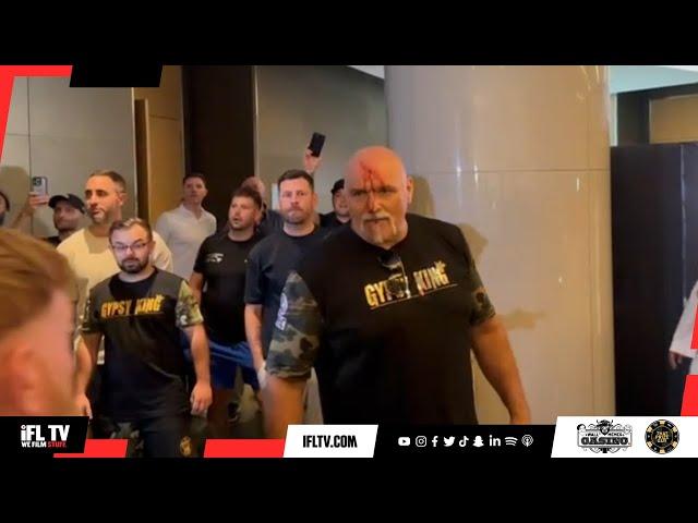 F****** CHAOS ERUPTS AS BIG JOHN FURY IS CUT OPEN BY HEADBUTT FOLLOWING ALTERCATION WITH TEAM USYK