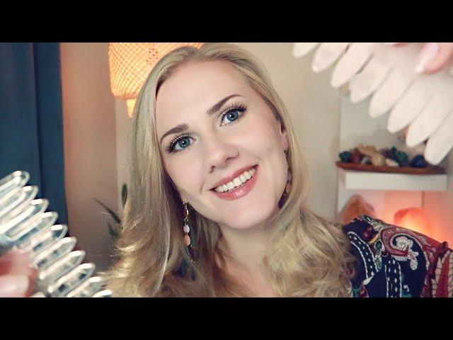 Crown Chakra Hair Treatment  ASMR  Crystal Comb, Massage, Hair Brushing